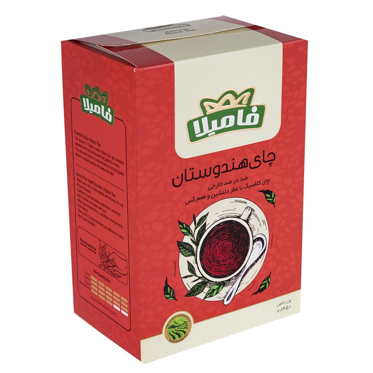 چای سیاه هندوستان فامیلا مقدار 450 گرم