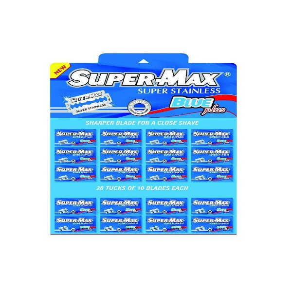 تیغ یدک سوپر مکس مدل Blue plus مجموعه 200 عددی
