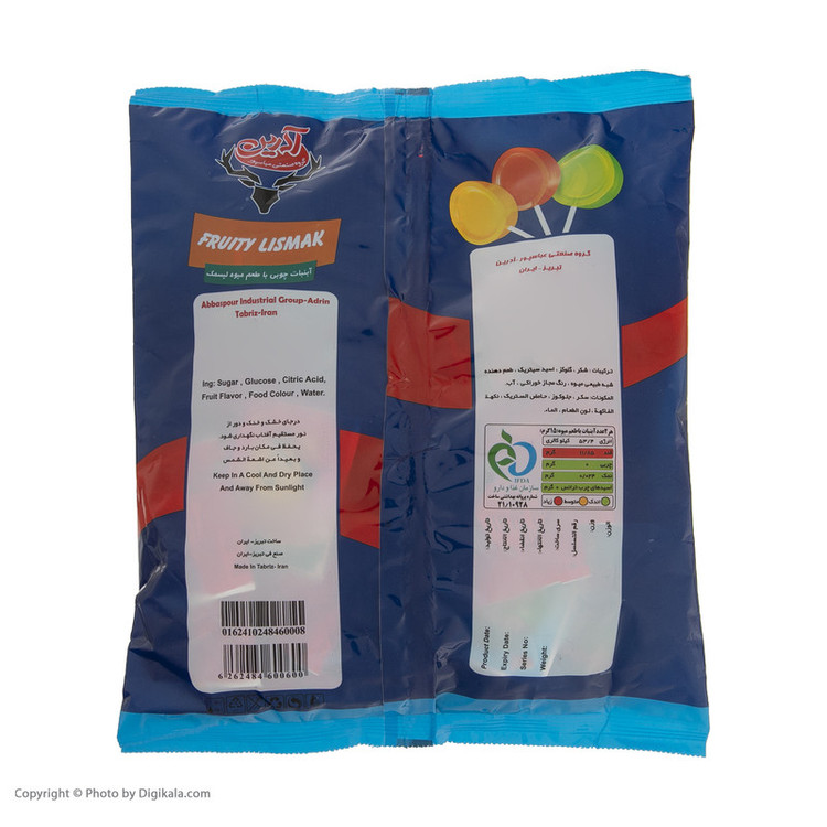 آبنبات چوبی آدرین با طعم میوه - 330 گرم
