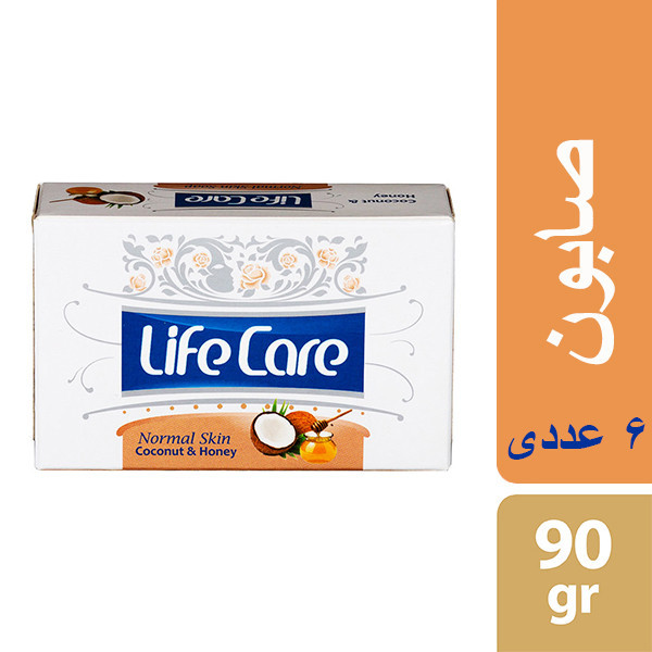 صابون شستشو لایف کر مدل Coconut & Honey وزن 90 گرم
