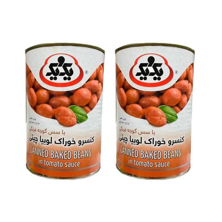 کنسرو خوراک لوبیا چیتی یک و یک _420 گرم