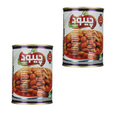 کنسرو لوبیا چیتی و قارچ چینود - 350 گرم بسته 2 عددی