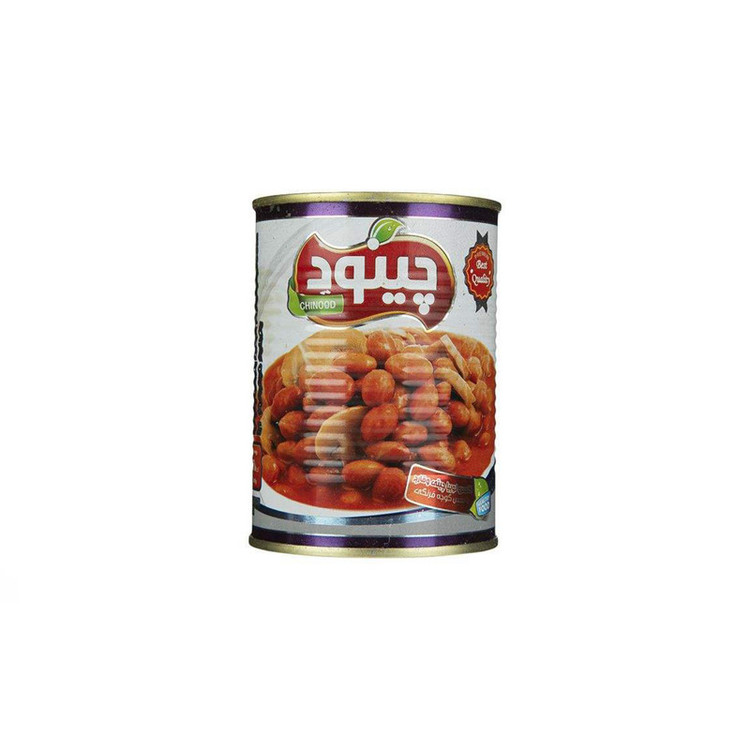 کنسرو لوبیا چیتی و قارچ چینود - 350 گرم بسته 2 عددی