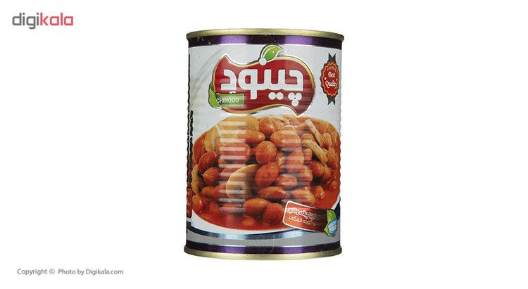 کنسرو لوبیا چیتی و قارچ چینود - 350 گرم