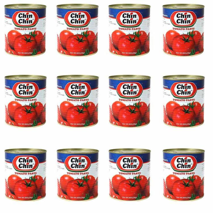 کنسرو رب گوجه فرنگی چین چین - 800 گرم بسته 12 عددی