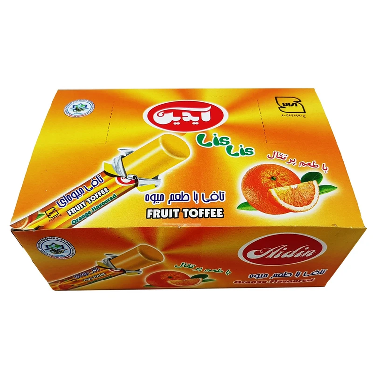 تافی قلمی با طعم پرتقال آیدین - 445 گرم