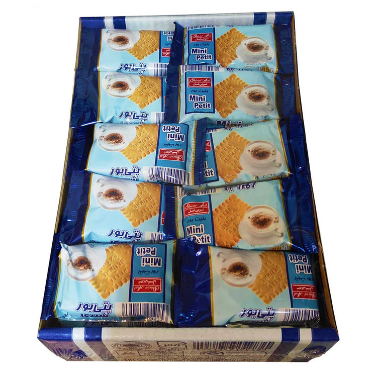 بیسکویت پتی بور شیری شیرین عسل - 13 گرم بسته 100 عددی